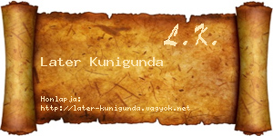 Later Kunigunda névjegykártya